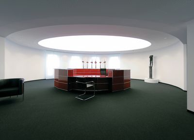 Flächenvorhang-Systeme, SG 2700, Colorama 1, Room shot "Vorsorgeinstitut", Düsseldorf, Germany