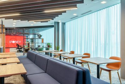 Vorhang-Systeme, SG 5600, Colorama 1, Virgin Money, Glasgow, Scotland, United Kingdom