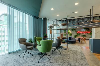 Vorhang-Systeme, SG 5600, Colorama 1, Virgin Money, Glasgow, Scotland, United Kingdom