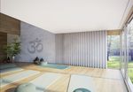 Vorhang-Systeme, SG 3870, Yoga room, recessed curtain track