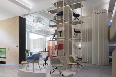 Vorhang-Systeme, SG 5600, Colorama Acoustic Multicolour, UFOU Showroom, Shanghai, China